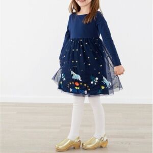 Hanna Andersson Character Tulle Dress Unicorn Stars Size 8 (130cm)